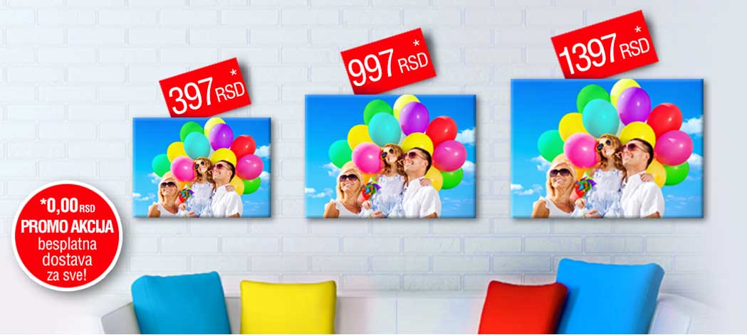 Angebot: Ihr Foto auf Leinwand guenstig ab 0,97€ - Kostenloser Versand & Aufhaengeset